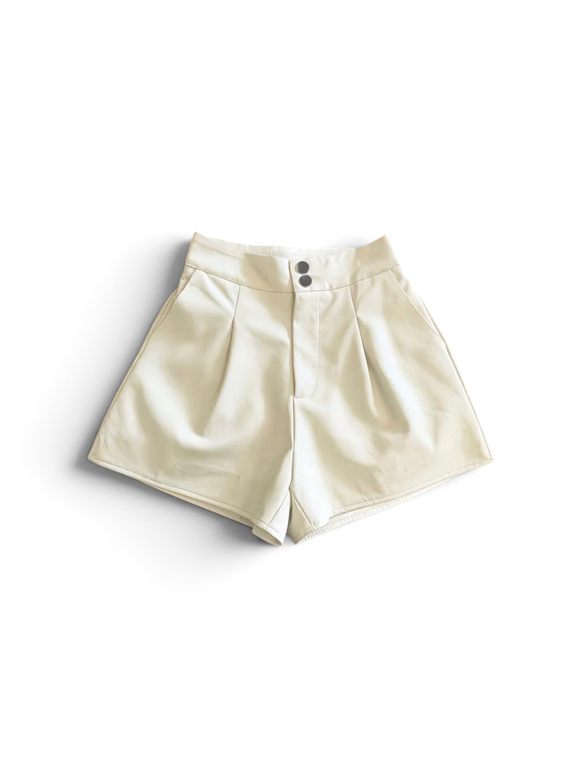 Short cuir couleur blanc