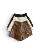 Short cuir couleur blanc