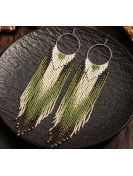 Boucle d’oreille perlées style bohème