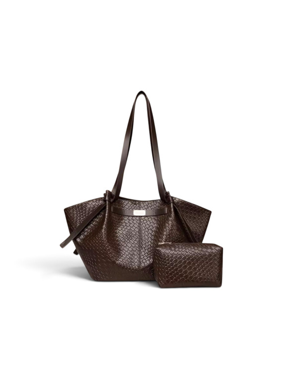 Dac fourre tout léger à motif tisser couleur marron
