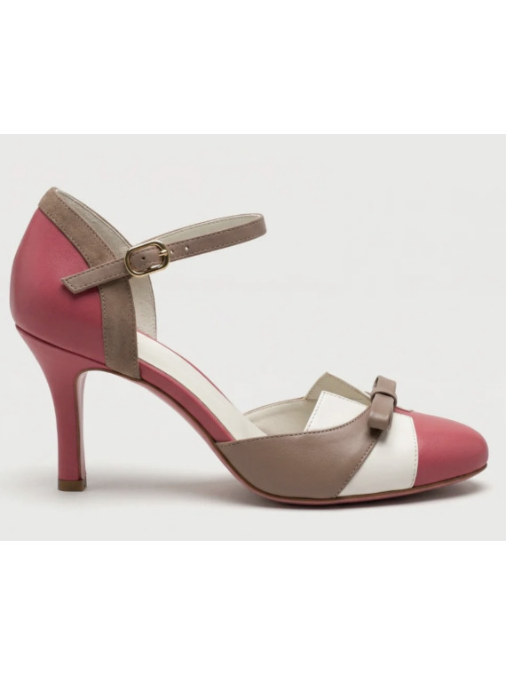 Escarpins pointure 38 à bride élégant avec noeud multicolores