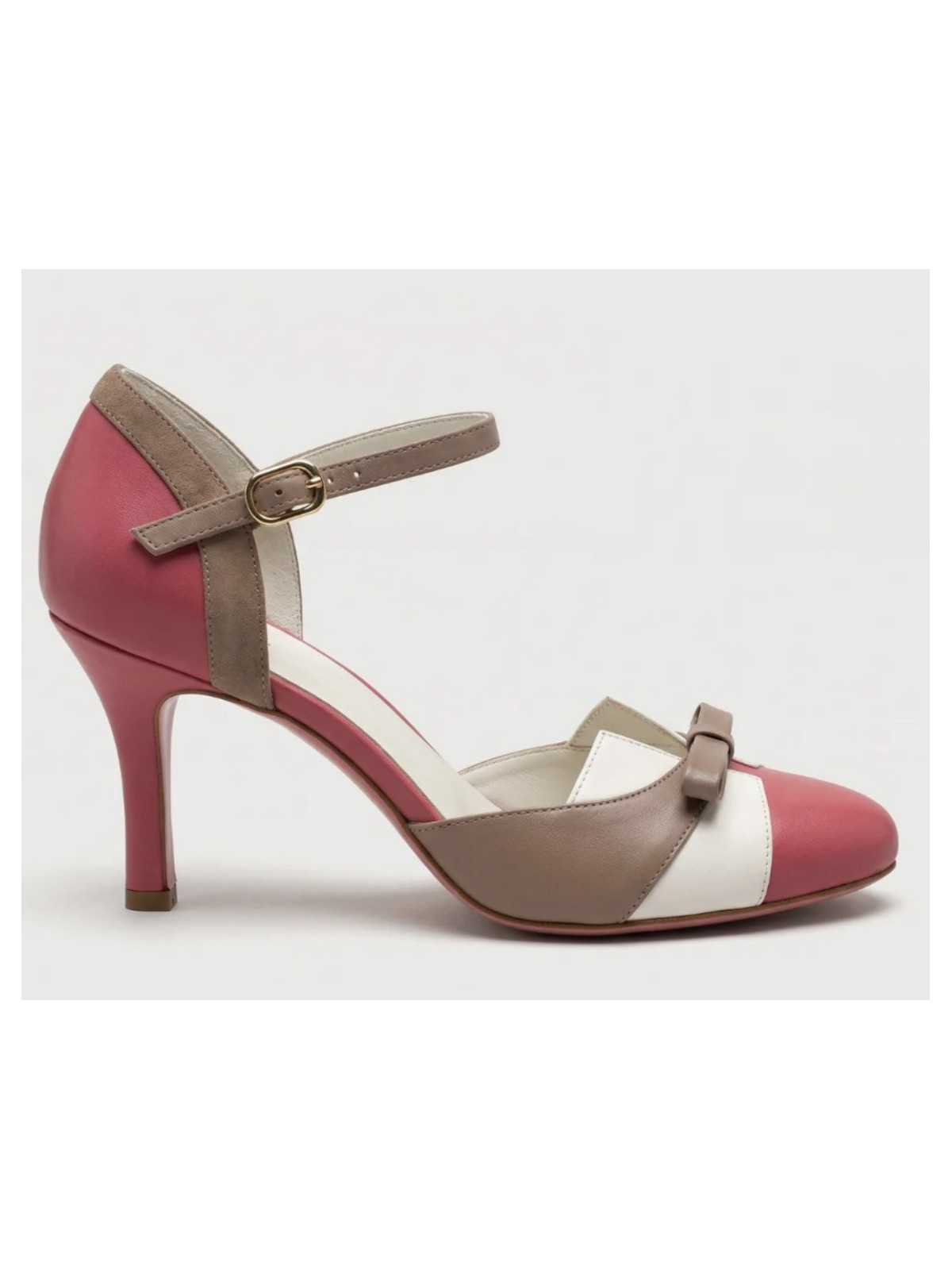Escarpins pointure 38 à bride élégant avec noeud multicolores