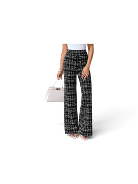 Pantalon à motifs carreaux couleur noir