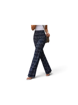 Pantalon à motifs à carreaux couleur bleu marine