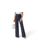 Pantalon à motifs à carreaux couleur bleu marine