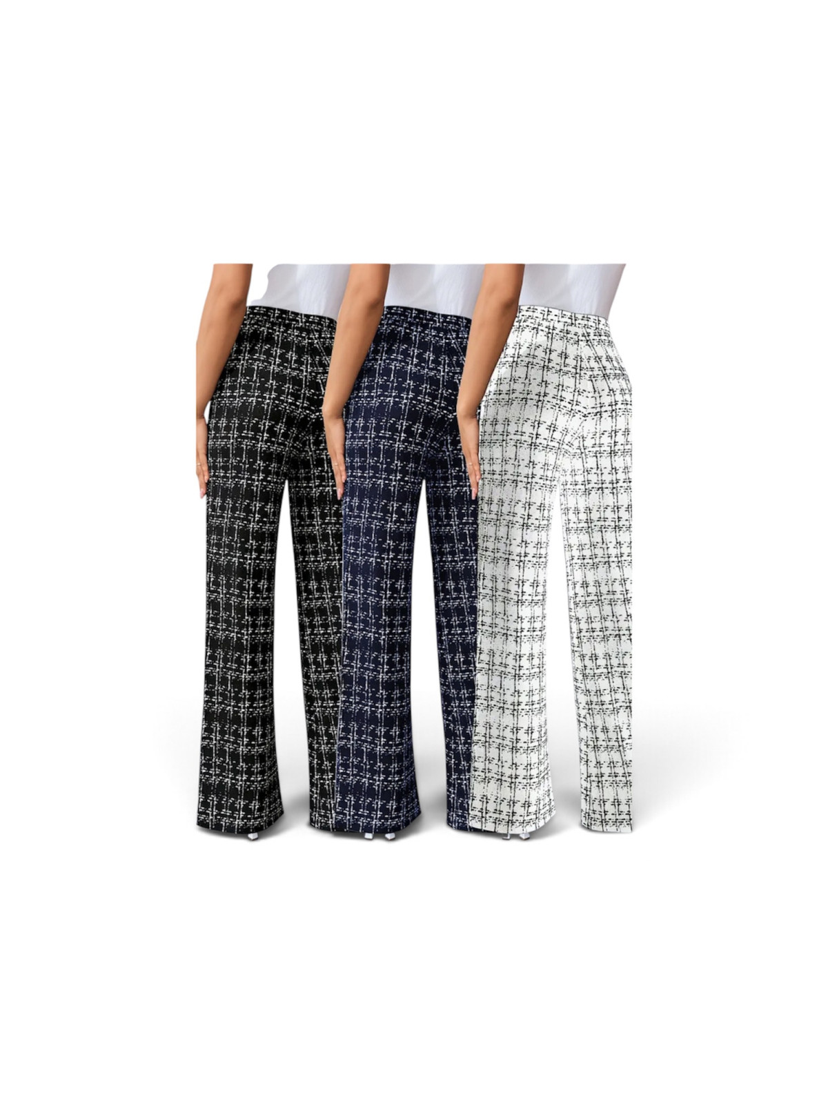 Pantalon à motifs à carreaux couleur bleu marine