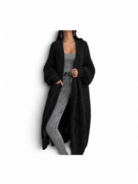 Veste Cardigan décontracté automne hiver couleur Noir
