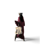 Veste Cardigan décontracté automne hiver couleur Rouge bordeaux