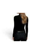 Haut col montante longue manche couleur Noir