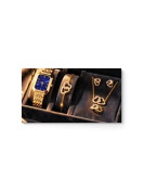 Ensemble bijoux/montre bleu