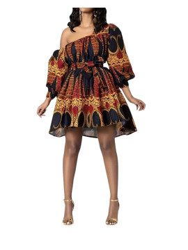 Robe à épaules incliné + ceinture attache