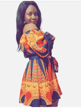 Robe à épaules incliné + ceinture attache