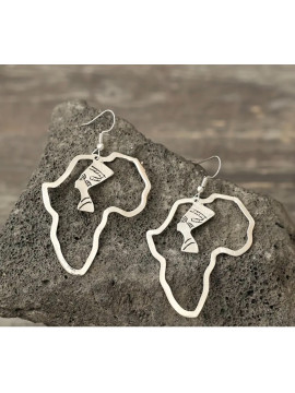 Boucle continent africain argenté