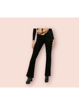 Legging taille haute à découpe noir