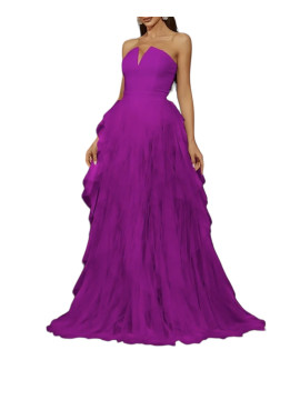 Robe de soirée élégante en tulle volante