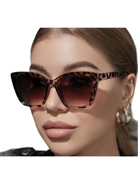 Lunettes de soleil marron léopard