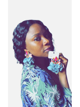 Boucles incrusté de pierre colorant