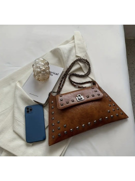 Sac à chaîne vintage brun orangé