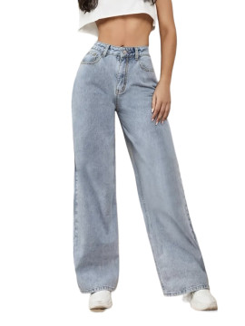 Jeans taille haute pieds larges