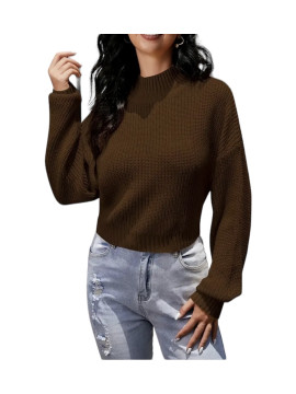 Pulls over couleur marron foncé