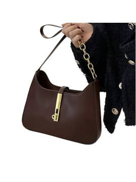 Sac à main en cuir marron