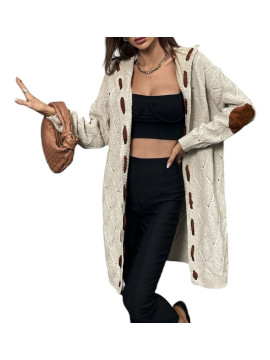 Manteau cardigan à capuche