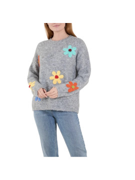 Pulls over a motif fleurs