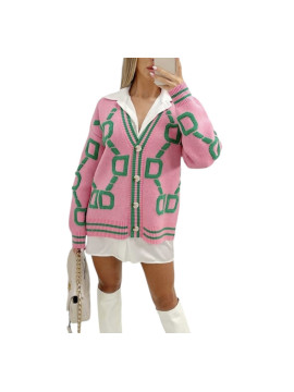 Haut cardigan glamify rose,vert