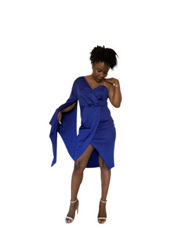 Robe asymétrique moulante