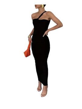 Robe longue dos nu noir